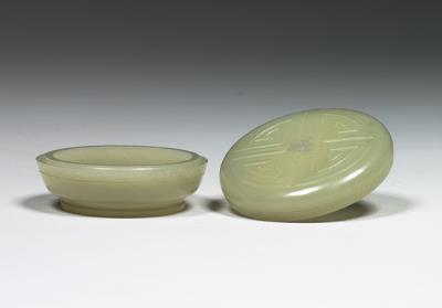 图片[2]-Jade round box with “shou (longevity)” character, Ming to Qing dynasty (1368-1911)-China Archive